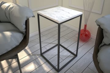 Falan Sidobord 35 cm - Vit/Svart - Möbler - Vardagsrum - Soffbord & vardagsrumsbord - Sidobord & lampbord