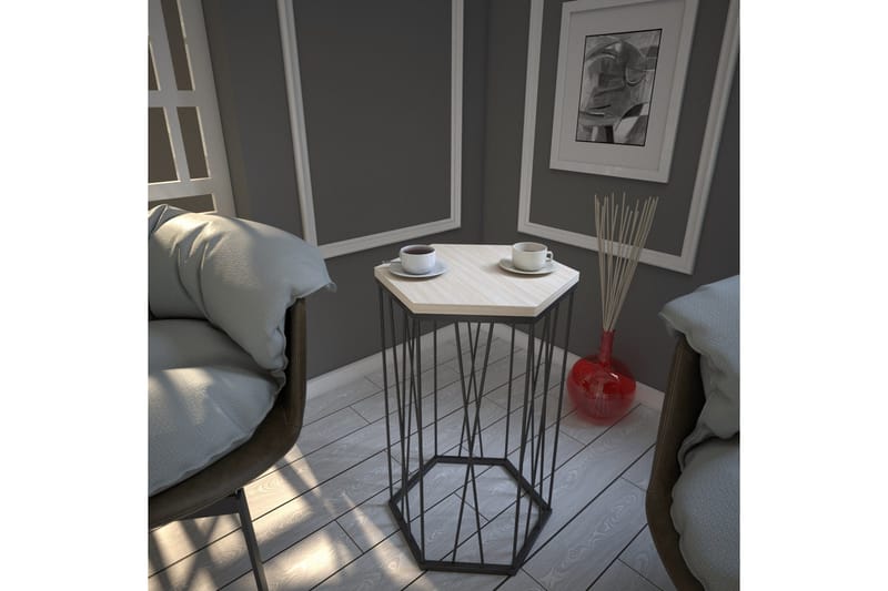 Falan Sidobord 40 cm Hexagon - Grå - Möbler - Vardagsrum - Soffbord & vardagsrumsbord - Sidobord & lampbord