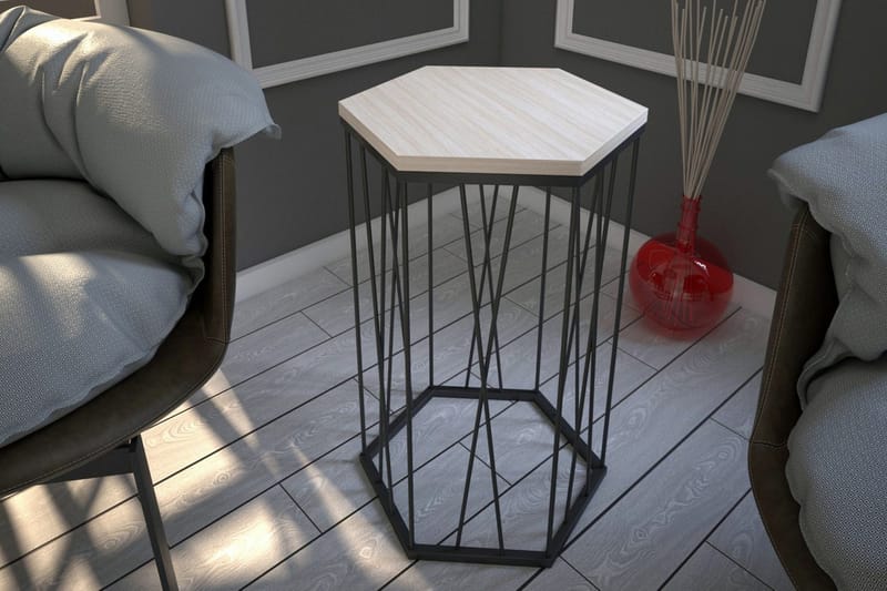 Falan Sidobord 40 cm Hexagon - Grå - Möbler - Vardagsrum - Soffbord & vardagsrumsbord - Sidobord & lampbord
