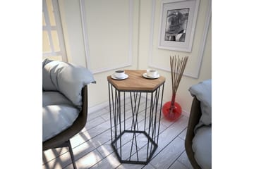 Falan Sidobord 40 cm Hexagon - Ljusbrun/Svart - Möbler - Vardagsrum - Soffbord & vardagsrumsbord - Sidobord & lampbord
