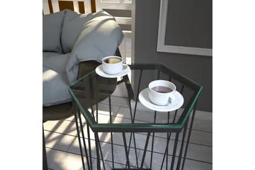 Falan Sidobord 40 cm Hexagon - Svart/Silver - Möbler - Vardagsrum - Soffbord & vardagsrumsbord - Sidobord & lampbord