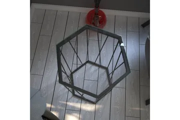 Falan Sidobord 40 cm Hexagon - Svart/Silver - Möbler - Vardagsrum - Soffbord & vardagsrumsbord - Sidobord & lampbord