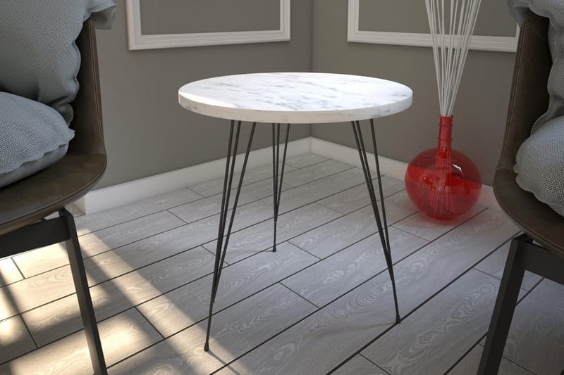 Falan Sidobord 40 cm - Vit/Svart - Möbler - Vardagsrum - Soffbord & vardagsrumsbord - Sidobord & lampbord