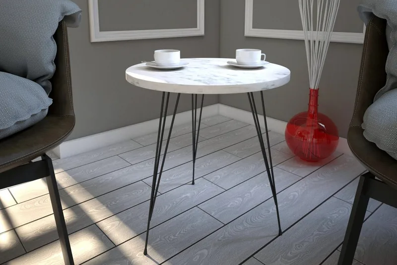 Falan Sidobord 40 cm - Vit/Svart - Möbler - Vardagsrum - Soffbord & vardagsrumsbord - Sidobord & lampbord