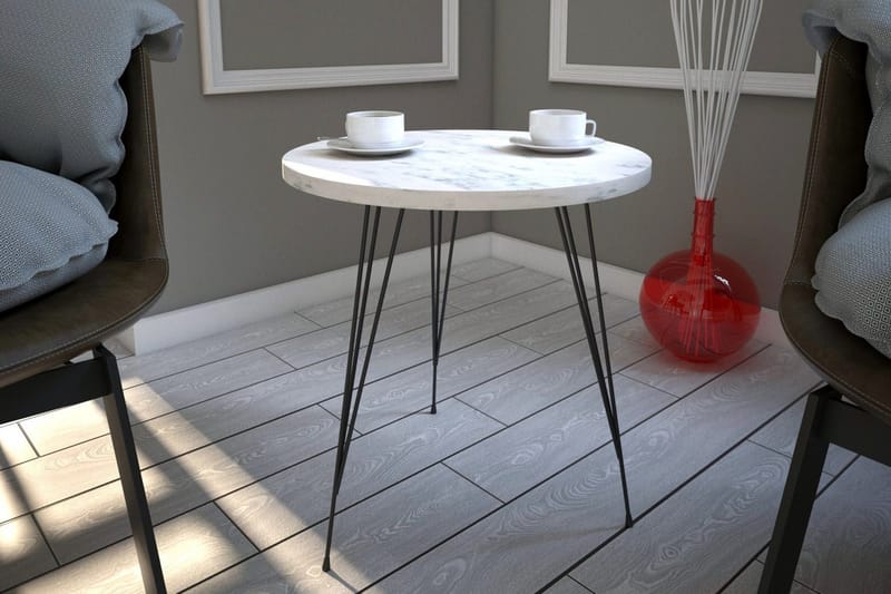 Falan Sidobord 40 cm - Vit/Svart - Möbler - Vardagsrum - Soffbord & vardagsrumsbord - Sidobord & lampbord