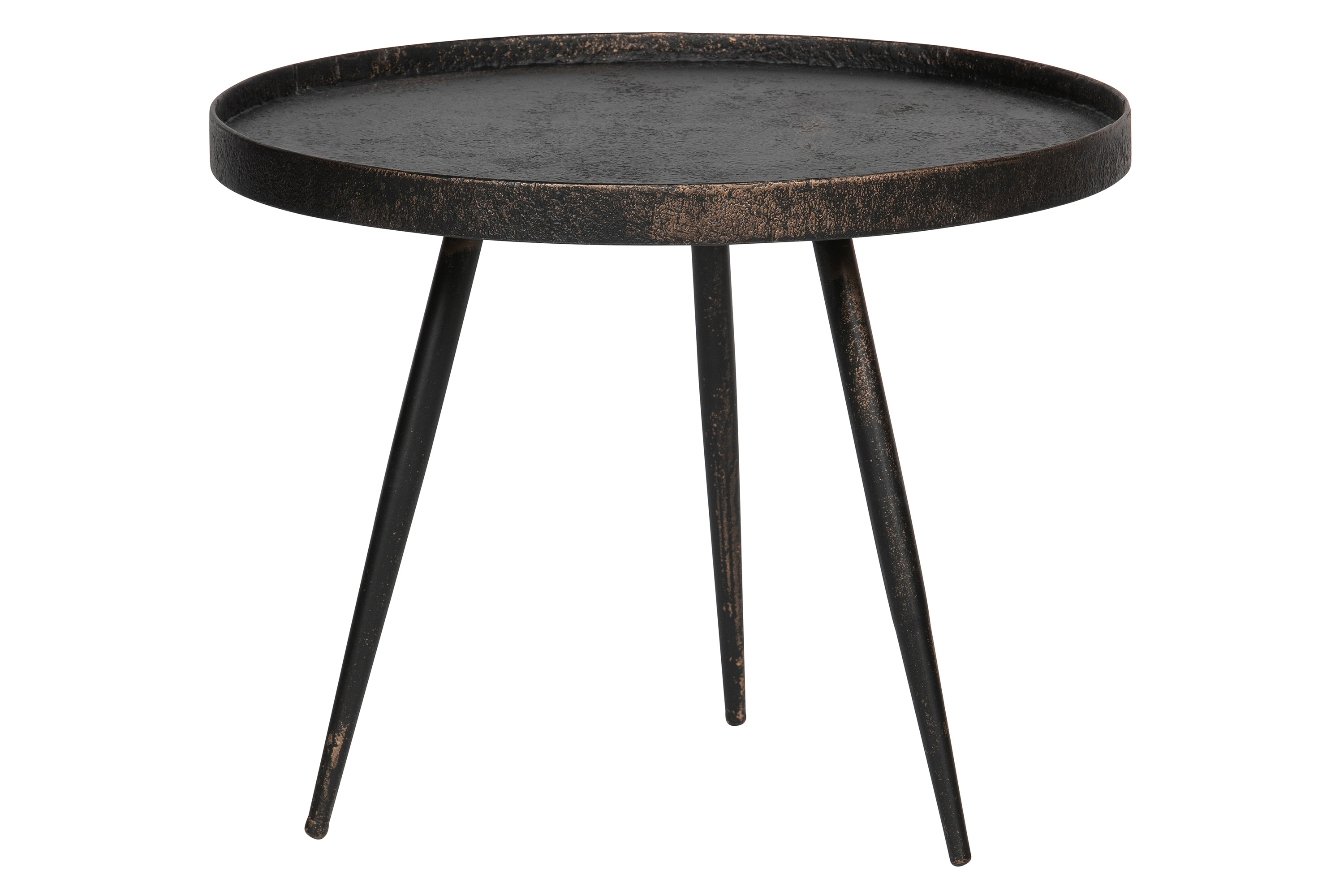 fauxe sidobord 58 runt guld - guld