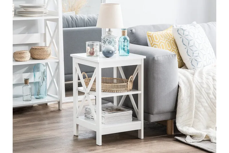 Foster Sidobord 40 cm - Vit - Möbler - Vardagsrum - Soffbord & vardagsrumsbord - Sidobord & lampbord