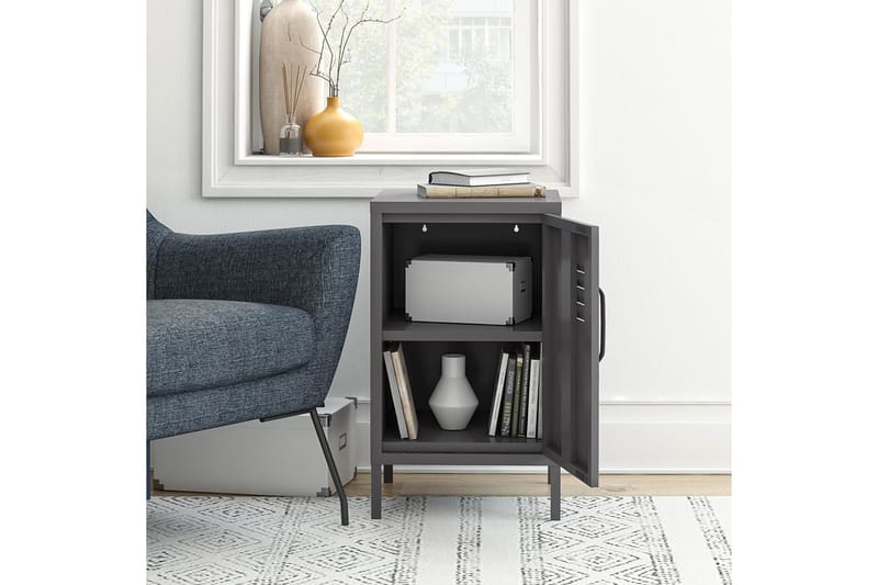 Franklin Sidobord 38x40 cm Grå - Dorel Home - Möbler - Vardagsrum - Soffbord & vardagsrumsbord - Sidobord & lampbord