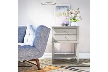 Franklin Sidobord 56x39 cm Beige - Queer Eye - Möbler - Vardagsrum - Soffbord & vardagsrumsbord - Sidobord & lampbord