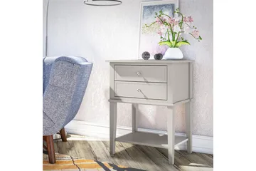 Franklin Sidobord 56x39 cm Beige - Queer Eye - Möbler - Vardagsrum - Soffbord & vardagsrumsbord - Sidobord & lampbord