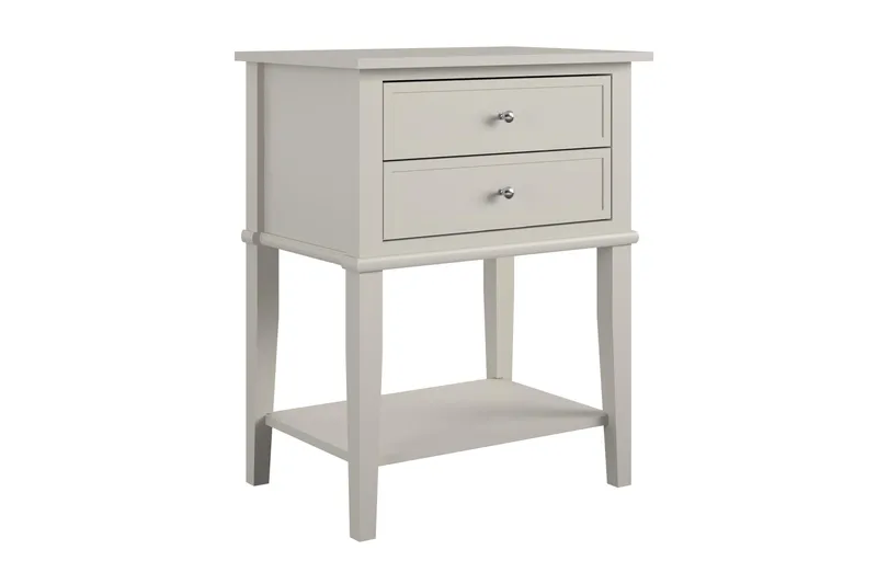 Franklin Sidobord 56x39 cm Beige - Queer Eye - Möbler - Vardagsrum - Soffbord & vardagsrumsbord - Sidobord & lampbord