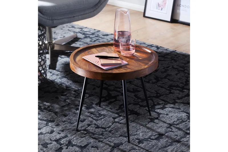 Gallelli Sidobord 46 cm - Trä/natur - Möbler - Vardagsrum - Soffbord & vardagsrumsbord - Sidobord & lampbord