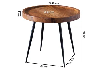 Gallelli Sidobord 46 cm - Trä/natur - Möbler - Vardagsrum - Soffbord & vardagsrumsbord - Sidobord & lampbord
