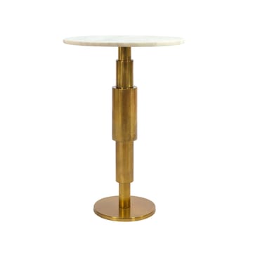 Heluna Sidobord 37 cm - vit marmor och guld - Möbler - Vardagsrum - Soffbord & vardagsrumsbord - Sidobord & lampbord - Piedestal & pelarbord