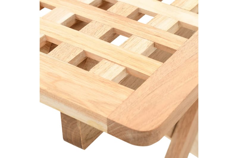Hopfällbart sidobord i massiv valnötsträ 50x50x49 cm - Beige - Möbler - Vardagsrum - Soffbord & vardagsrumsbord - Sidobord & lampbord