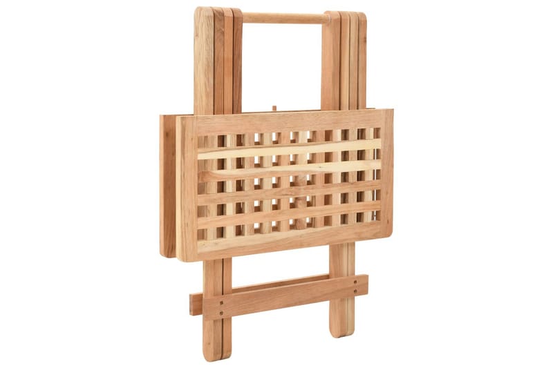 Hopfällbart sidobord i massiv valnötsträ 50x50x49 cm - Beige - Möbler - Vardagsrum - Soffbord & vardagsrumsbord - Sidobord & lampbord