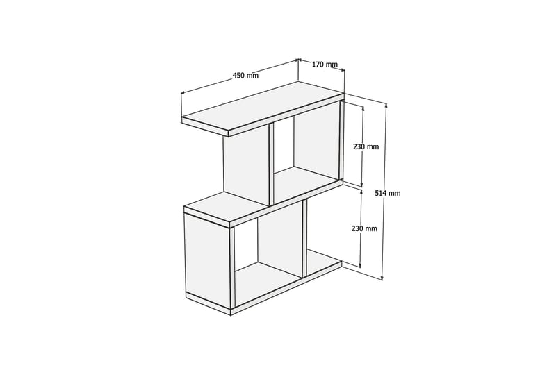 Huskey Sidobord 45 cm - Vit - Möbler - Vardagsrum - Soffbord & vardagsrumsbord - Sidobord & lampbord