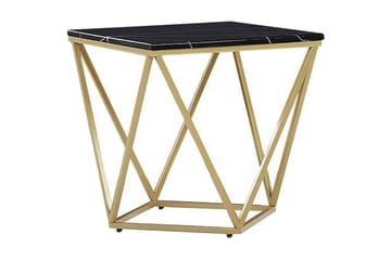 INCEVILLE Sidobord 50 cm Svart/Guld