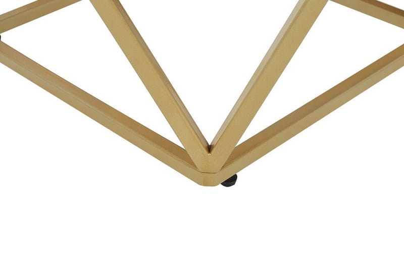 INCEVILLE Sidobord 50 cm Vit/Guld - Möbler - Vardagsrum - Soffbord & vardagsrumsbord - Sidobord & lampbord