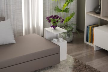 JACKI Sidobord Modern Vit - Vit - Möbler - Vardagsrum - Soffbord & vardagsrumsbord - Sidobord & lampbord