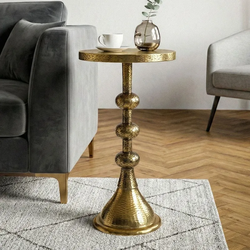 Junora Sidobord 30 cm Industriell stil - antikguld - Möbler - Vardagsrum - Soffbord & vardagsrumsbord - Sidobord & lampbord - Piedestal & pelarbord