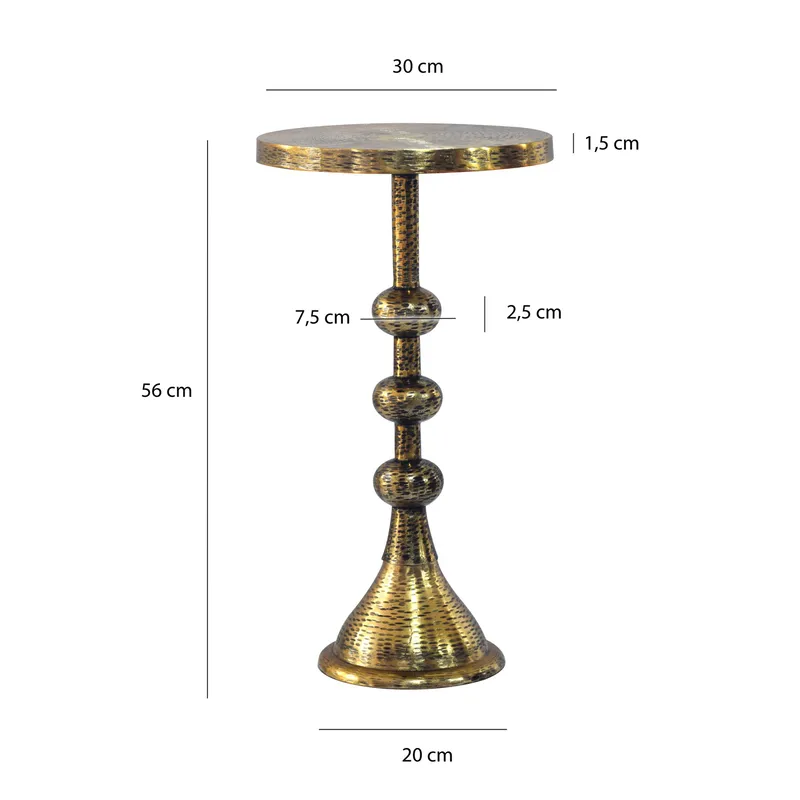 Junora Sidobord 30 cm Industriell stil - antikguld - Möbler - Vardagsrum - Soffbord & vardagsrumsbord - Sidobord & lampbord - Piedestal & pelarbord