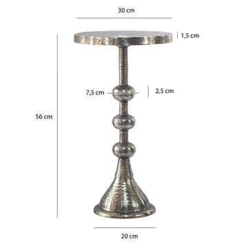 Junora Sidobord 30 cm Industriell stil - silverfärgad - Möbler - Vardagsrum - Soffbord & vardagsrumsbord - Sidobord & lampbord - Piedestal & pelarbord