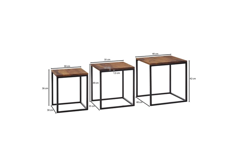 KACHOUR Sidobord 40 cm Fyrkantig Natur - Möbler - Vardagsrum - Soffbord & vardagsrumsbord - Sidobord & lampbord