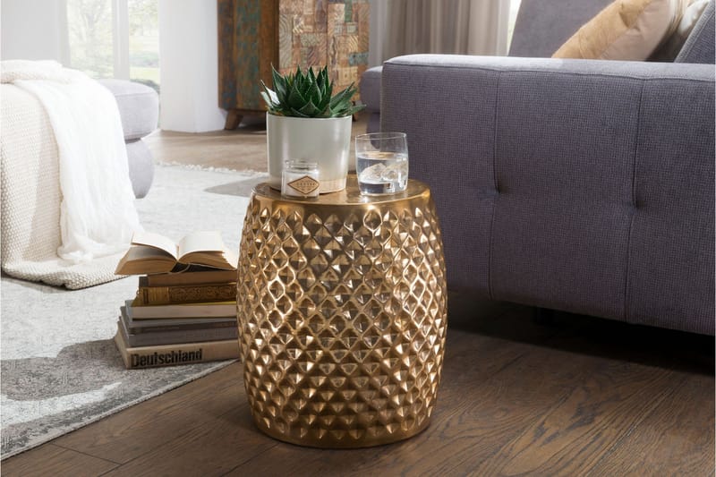 Kalilikane Sidobord 32 cm - Guld - Möbler - Vardagsrum - Soffbord & vardagsrumsbord - Sidobord & lampbord