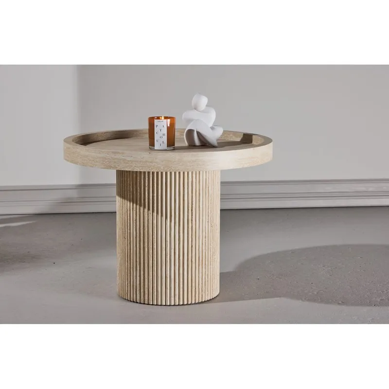 Sidobord Krille - Beige - Möbler - Vardagsrum - Soffbord & vardagsrumsbord - Sidobord & lampbord