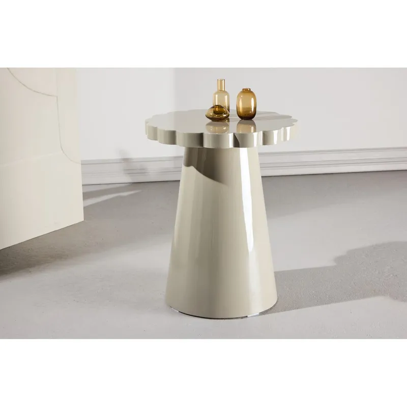 Sidobord Krull - Beige - Möbler - Vardagsrum - Soffbord & vardagsrumsbord - Sidobord & lampbord