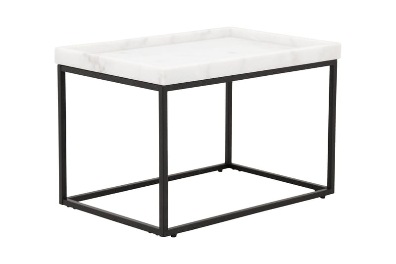 Kungshult Sidobord 60 cm - Vit/Svart - Möbler - Vardagsrum - Soffbord & vardagsrumsbord - Sidobord & lampbord