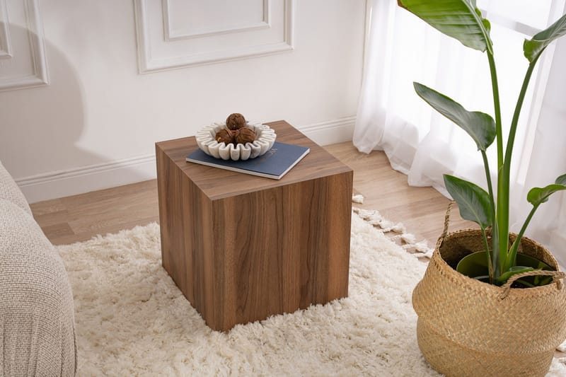 Sidobord & lampbord Elnor Sidobord 45 cm Valnöt - Möbler - Vardagsrum - Soffbord & vardagsrumsbord - Brickbord