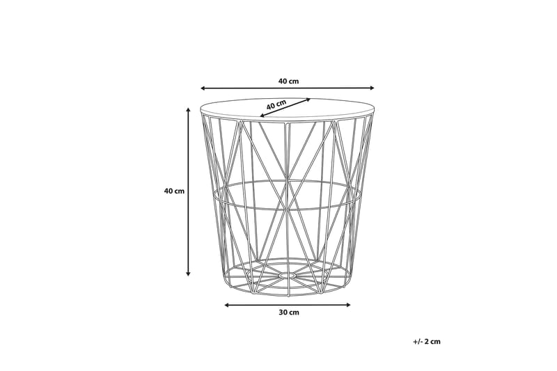 Lanark Sidobord 40 cm - Guld - Möbler - Vardagsrum - Soffbord & vardagsrumsbord - Sidobord & lampbord