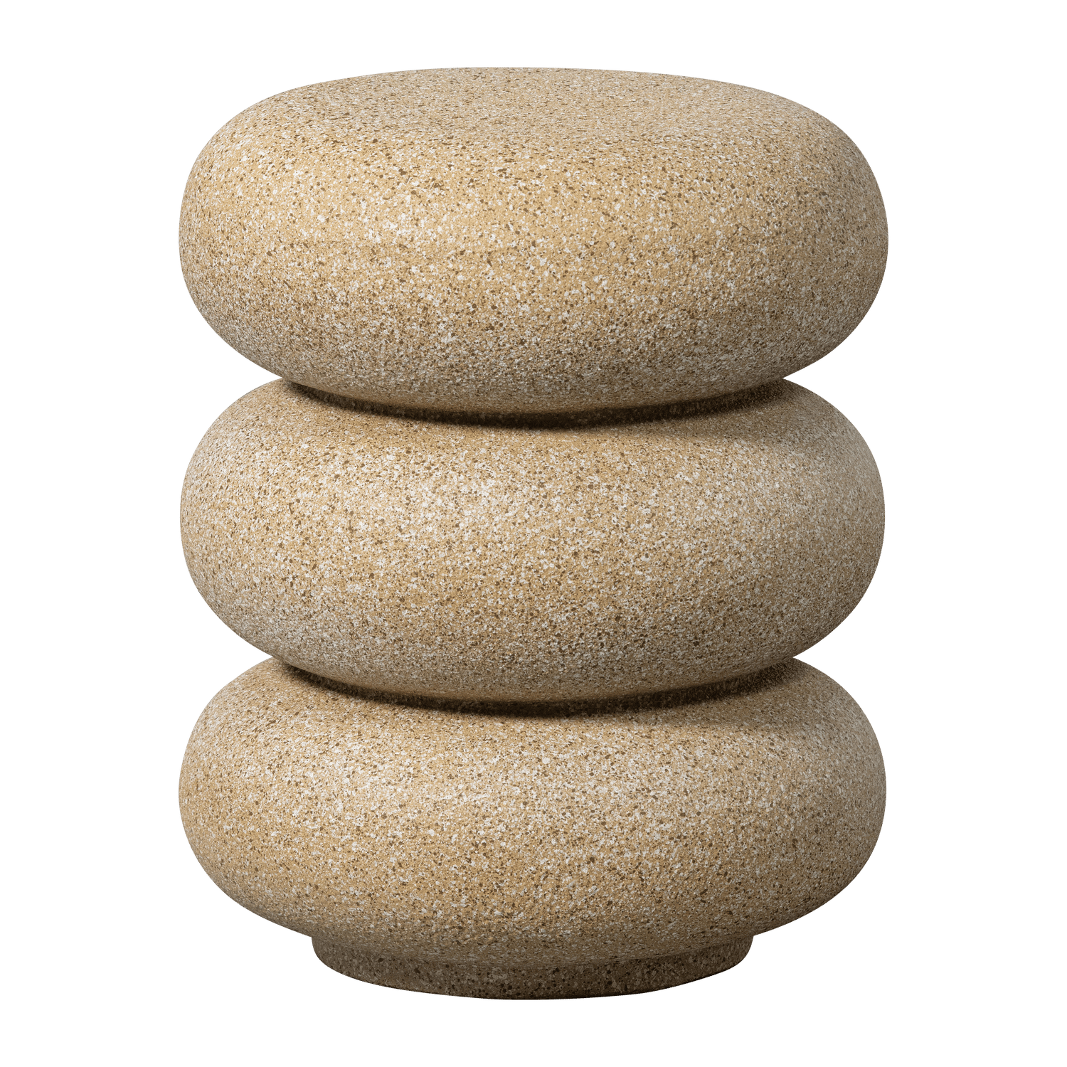 sidobord laurel 40 cm rund - beige