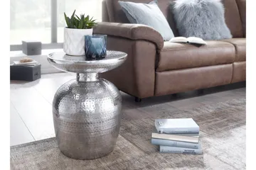 Leshun Sidobord 37 cm - Silver - Möbler - Vardagsrum - Soffbord & vardagsrumsbord - Sidobord & lampbord