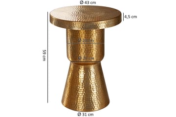 Leshun Sidobord 43 cm - Guld - Möbler - Vardagsrum - Soffbord & vardagsrumsbord - Sidobord & lampbord