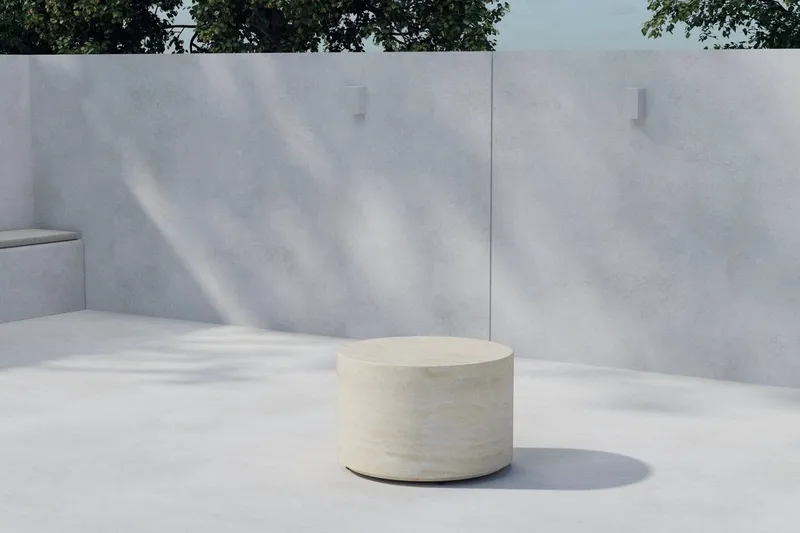 Sidobord Lissabon 60 cm Utomhus, Beige