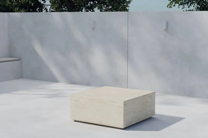 Sidobord Lissabon 80 cm Utomhus, Beige