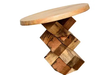 Lithia Sidobord 40 cm Runt - Brun - Möbler - Vardagsrum - Soffbord & vardagsrumsbord - Sidobord & lampbord
