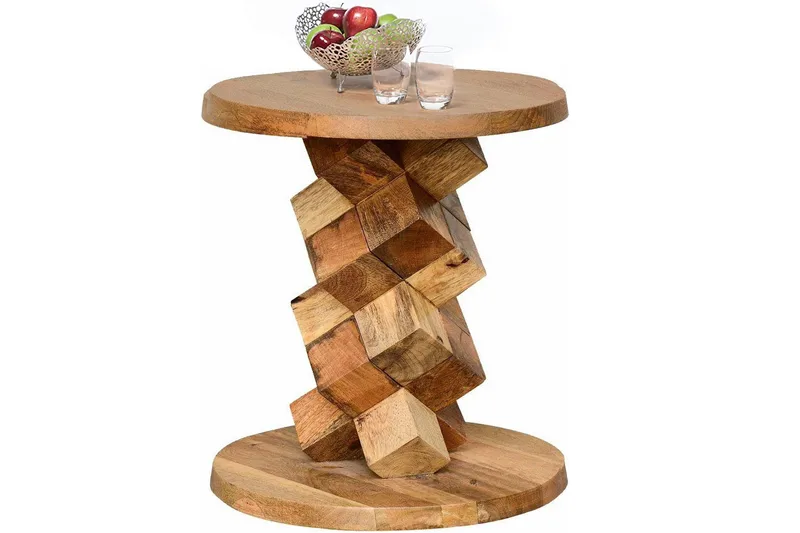 Lithia Sidobord 40 cm Runt - Brun - Möbler - Vardagsrum - Soffbord & vardagsrumsbord - Sidobord & lampbord