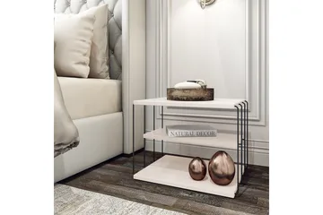 Ljusfors sidobord 50 cm - Vit/Svart - Möbler - Vardagsrum - Soffbord & vardagsrumsbord - Sidobord & lampbord
