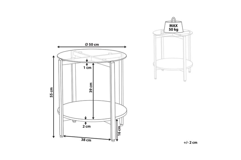 Sidobord Lovell Silver, ljust trä - Silver, ljust trä - Möbler - Vardagsrum - Soffbord & vardagsrumsbord - Brickbord