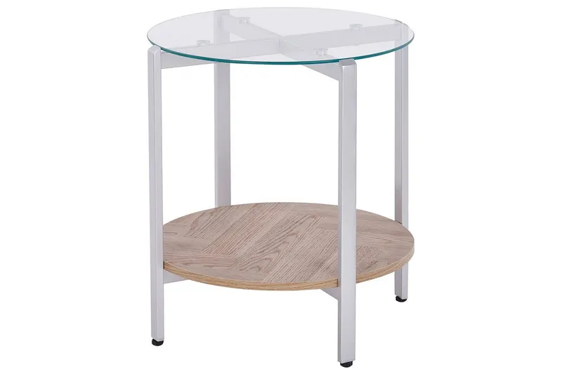 Sidobord Lovell Silver, ljust trä, Silver, ljust trä