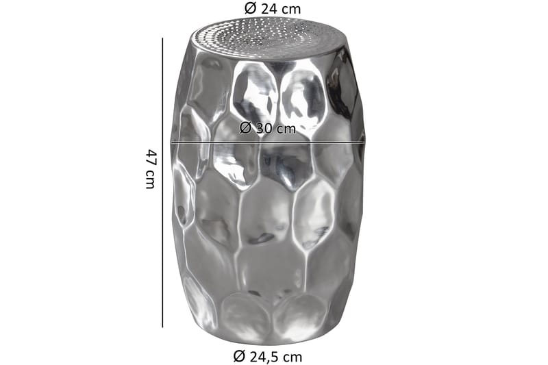 Lueken Sidobord 30 cm - Silver - Möbler - Vardagsrum - Soffbord & vardagsrumsbord - Sidobord & lampbord