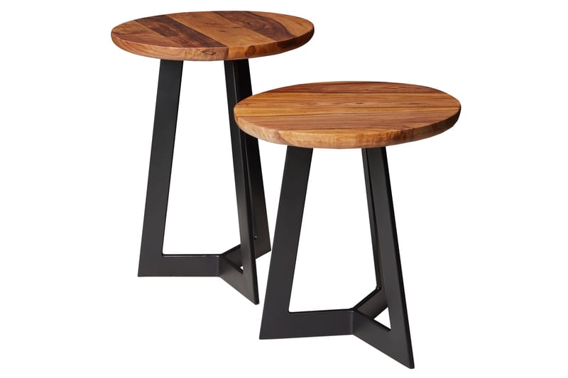 MACAIRE Sidobord 35 cm Brun - Möbler - Vardagsrum - Soffbord & vardagsrumsbord - Sidobord & lampbord