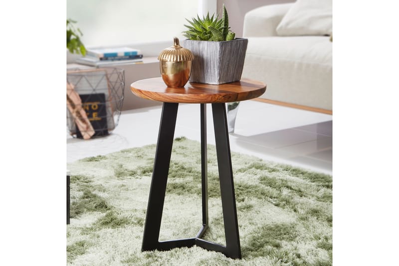 MACAIRE Sidobord 35 cm Brun - Möbler - Vardagsrum - Soffbord & vardagsrumsbord - Sidobord & lampbord