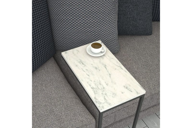 Maddeson Sidobord 46 cm - Svart/Vit - Möbler - Vardagsrum - Soffbord & vardagsrumsbord - Sidobord & lampbord