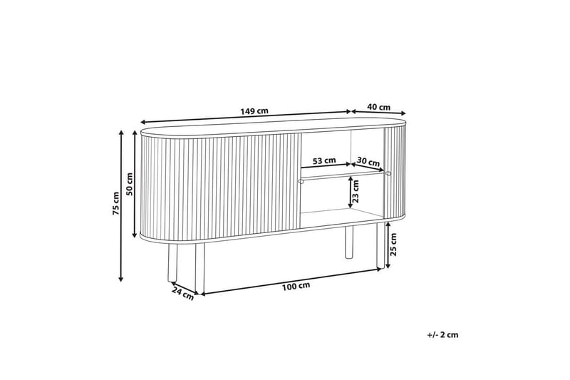 Sidobord Manara 149x40x75 cm - 149x40x75 cm - Möbler - Vardagsrum - Soffbord & vardagsrumsbord - Brickbord