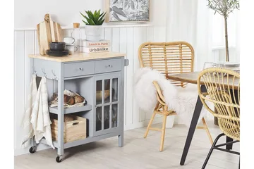 Manesseno Serveringsvagn 80 cm - Grå - Möbler - Vardagsrum - Soffbord & vardagsrumsbord - Sidobord & lampbord
